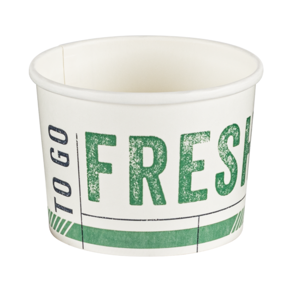 190122904 &quot;To Go Fresh&quot; 12oz.  Paper Food Containers - 500