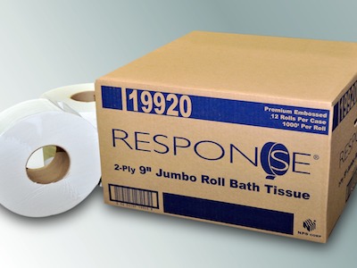 JRT1210002L-LV/1000JT-R Morex  White 9&quot; x 1000&#39; Jumbo 2 Ply 