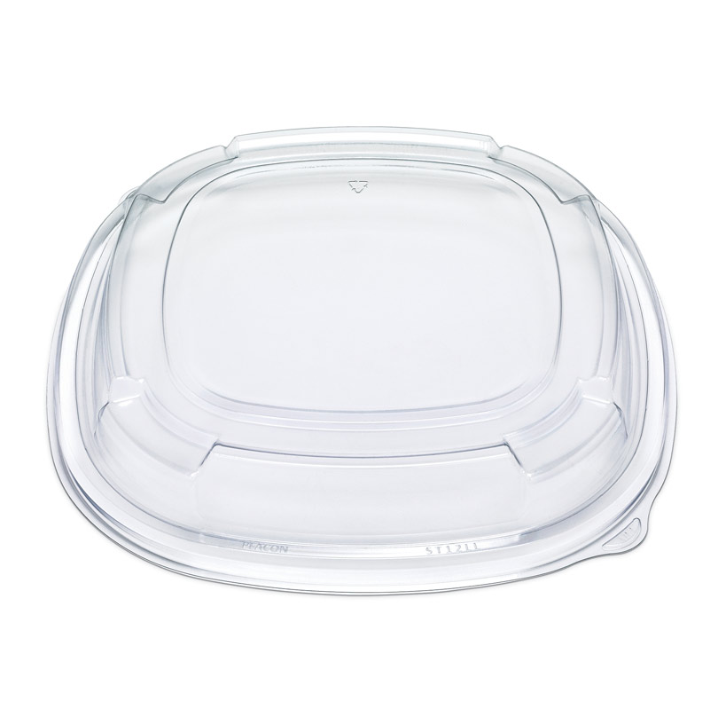 ST12LL Fresh n Clear PET 12&quot; Low Dome Catering Lid (Cold)