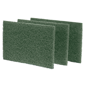 S860-20/186 6&quot; x 9&quot; Heavy Duty Green Scouring Pads - 20
